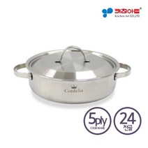 [키친아트] 비제이상사 뉴 통오중 스텐레스 IH 직각 전골냄비 24cm, 상세 설명 참조, 상세 설명 참조