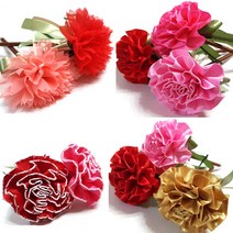 천사리본 카네이션 볼펜 만들기재료 DIY 완제품 스승의 날 어버이 날, 피콧 완제품, 1개, 체리