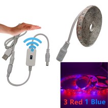 식물성장램프 실내 usb phytolamps 5v led 라이트 스트립 2835 칩 1m 2m 3m led 수경 온실 묘목 테이프, 3 빨강 1 파랑, 방수 없음