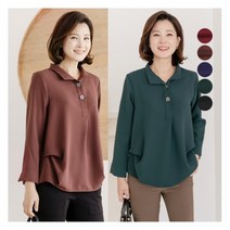 [김여사] 리아젤 반오픈 카라 블라우스 엄마옷/마담옷/중년여성/40대/50대