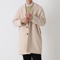 지지블랙 로건 캐시미어 울 세미오버핏 프리미엄 싱글 코트 빅사이즈