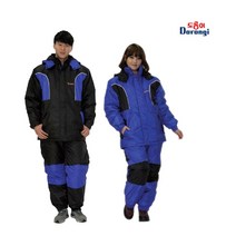 남녀공용 겨울 오토바이 방한복 우주복 배달 스즈키복 작업복 라이딩 방수 방풍 스키 보드, XL, 블랙 기본형