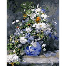 모모픽스페인팅 DIY명화그리기 40x50cm I06 르누아르 봄의 부케 물감2배