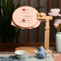 프랑스자수 DIY 고정자수틀 원목 탁상용 높이조절