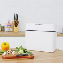 9.5L 작지않은 주방 분리수거 밀폐형 휴지통 Limpio 음식물 쓰레기통 냄새차단 악취차단 욕실 자동 오피스, 단품