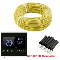 건식난방 MINCO HEAT 100m 12K 33Ohm 탄소 섬유 히팅 케이블 전선 농업 언더 플로어 시스템 온도 조절기 포함, [02] 100m and M5