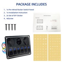 금속 합금 버튼 로커 토글 스위치 패널 자동차 트럭에 Usb 컨트롤 해양 보트 RV ATV UTV 캠핑카 캐러밴 회
