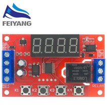 DC 5V 12V 24V 10A 가변 시간 지연 릴레이 모듈 LED 디지털 타이밍 릴레이 타이머 지연 트리거 스위치 타이머 제어 스위치 전자 부품 액세서리 소스