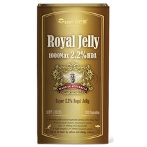 (호주직배) 탑라이프 로얄젤리 1000 Max 2.2% HDA 365정 TOP LIFE ROYAL JELLY 365C 2.2% (10HDA 22MG)