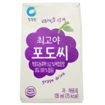 [얌얌마켓] 청정원 최고야 포도씨C 포도주스 135ml x 10개