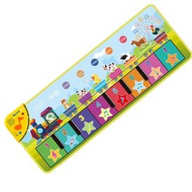 어린이 초등학생생일선물 초등생일선물 110x36cm 어린이를위한 뮤지컬 피아노 매트 유아 바닥 키보드 댄스 8 동물 소리 아기 학습 교육 용품, [01] A 100x36cm