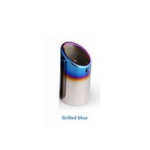 자동차머플러튜닝 배기팁 자동차마후라 머플러팁 1pc 크롬 도금 스테인레스 스틸 자동차, 구운 블루