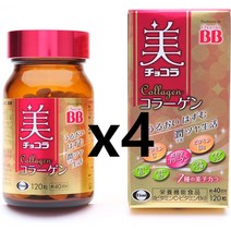 미 쇼콜라 BB 콜라겐 120정 약40일치 x4병