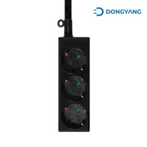 동양 멀티 콘센트 블랙 3구(10A) 2.8m DYM-G3F