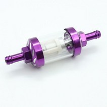 CNC 알루미늄 합금 유리 오토바이 연료 필터 연료 가솔린 필터 오일 V 오토바이 액세서리 핫, 보라색, 1개
