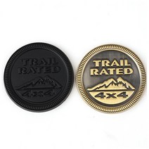 이십이도 지프 악세사리 Triail rated 3D 입체 뱃지 트레일 레이티드 엠블럼 지프용품, 골드