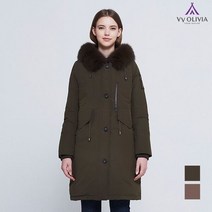 올리비아로렌 아울렛 이월 겨울 별문양 자수 야상 구스다운 VVCKDVWA311