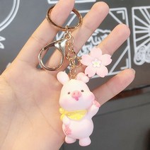 캐릭터 키링 큐트 애니메이션 인싸템 오리 인형 열쇠고리 여성 책가방 애마 카드다 걸이용품 반려자 팬시 기 2695947678