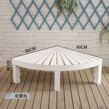 계곡평상 마루 조립 야외 안뜰 플랫폼 빌라 부식 방지 목재 정원 다다미 지붕 테라스 단단한 나무 바닥 장식, 07/부채형 발코니 대좌 90×90×50 cm 니몬