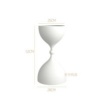 북유럽 철제 플랜트박스 받침대 원형 인테리어, 베이지