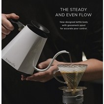 술주전자 Brewista 스타일 베스트 셀러 가정용 전기 커피 주전자 800ML 304 스테인레스 스틸 얇은 스파우트, [01] Black
