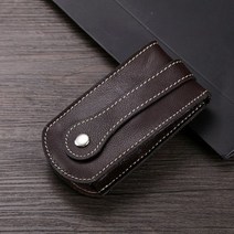 BYCOBECY 정품 가죽 스마트 키 홀더 자동차 지갑 자 보관 가방 가정부 커버 걸쇠 케이스, KK01-Coffee