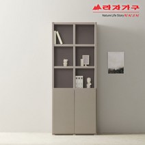 라자가구 위드 플러시 800폭 5단 책장 도어형 jy245, 그레이