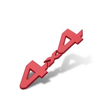 3D 자동차 금속 로고 4x4 스티커 오프로드 차량 4 륜 구동 표준 AWD 스포츠 테일 외관 장식, 04 red 4X4