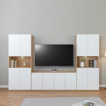 [보루네오] 엘리브 월플렉스 3200 TV 다용도 수납장 bk110, 화이트
