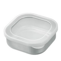 일제 사각 스텐 찬통 도시락 10x10x4cm