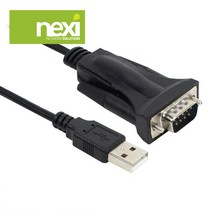 (NEXI) USB2.0 to RS232 케이블 단방향 양방향 완벽지원 표준 9핀 시리얼포트 규격 1.8M