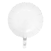 아나그램 원형풍선 45cm 메탈화이트 은박호일, 단품