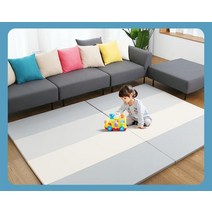 국내산 층간소음방지 접이식 거실바닥매트 폴더매트 3단 800x1800 1+1, 밀크, 고밀도PE폼, 3세