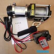 우인찌 우인치 호박윈치 윈치걸이대 2000lb--3000lb 12v 24v 휴대용 전기 윈치 자동차 트럭 자동 바지선 트레일러 손 도구 풀러 스틸 와이어 로프, 초록, 1개