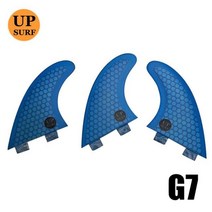 서핑보드 Upsurf 로고 더블 탭 핀 S/M/L/UK2.1 서핑 보드 허니컴 유리 섬유 Quilhas Fins, [20] G7 3pcs