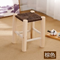인테리어 가구 미니 나무 사각 모로칸 라탄 스툴 받침 수납 의자 풋스툴 발받침대 퍼프 수툴, 다크브라운35고