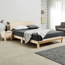 우드토픽 편백 원목 다리형 민판헤드 평상형 저상형 주문제작 패밀리 침대, 협탁 추가