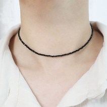 윗치블링 써지컬스틸 블랙 론델 비즈초커