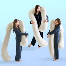 푹신빵빵 U자바디필로우 특대 솜노스 4m 바디필로우1p, 시티그레이-1개구성(본체+커버)