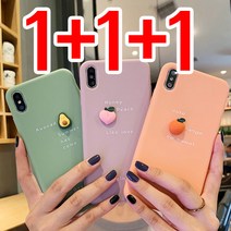 스톤스틸 (1+1+1) 과일 파스텔 실리콘 슬림 케이스 아이폰8 x xr 맥스 아이폰11 SE2 휴대폰
