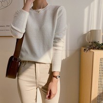 겟잇미 베이직 라운드넥 옆트임 데일리 니트 .겟잇미