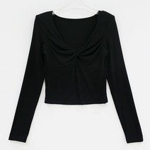 퍼니걸스 5421 슬림 브이넥 이너 긴팔 티셔츠 여성의류