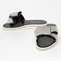 [코지] 여자 럭셔리 큐빅 러블리 리본 2.5cm 뮬 슬리퍼