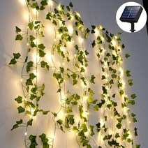 태양광 LED 태양광 패널 정원등 팬션등Led 야외 태양 조명 파티오 장식 라탄 새로운 녹색 잎 스트링, 01 Battery 5M50LED, 14 T