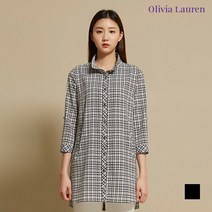 올리비아로렌 [올리비아로렌] 체크 셔링밴드 아우터형 셔츠_VOCNLWM3431