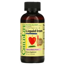 ChildLife (차일드라이프) 액상 철분 천연 베리 맛 118ml(4fl oz), 1개, 2kg
