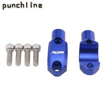 MT-15 XJR1300 TDM 900 BWS125 SMX155 마스터 실린더 고정 미러 마운트 22mm 핸들 바 포지티브 및 네거티브 스레드, Blue logo XJR