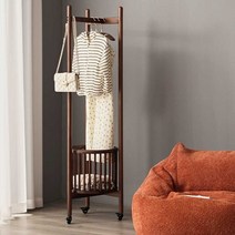 코너행거 왕자 모서리 옷방 스탠드 수납, 우드 왁스 오일 모델