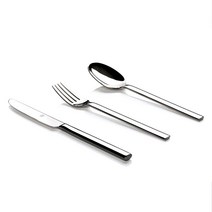 HUOHOU 스테인리스 스틸 양식커트러리세트, 나이프22.5cm+포크19.4cm+스푼19.9cm, 실버