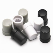 회전식 테이퍼 전위차계 구멍 6mm 손잡이용 플라스틱 10 개, 검은색
